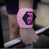 GYM WRIST WRAPS, WEIGHTLIFTING WRIST SUPPORT-PINK