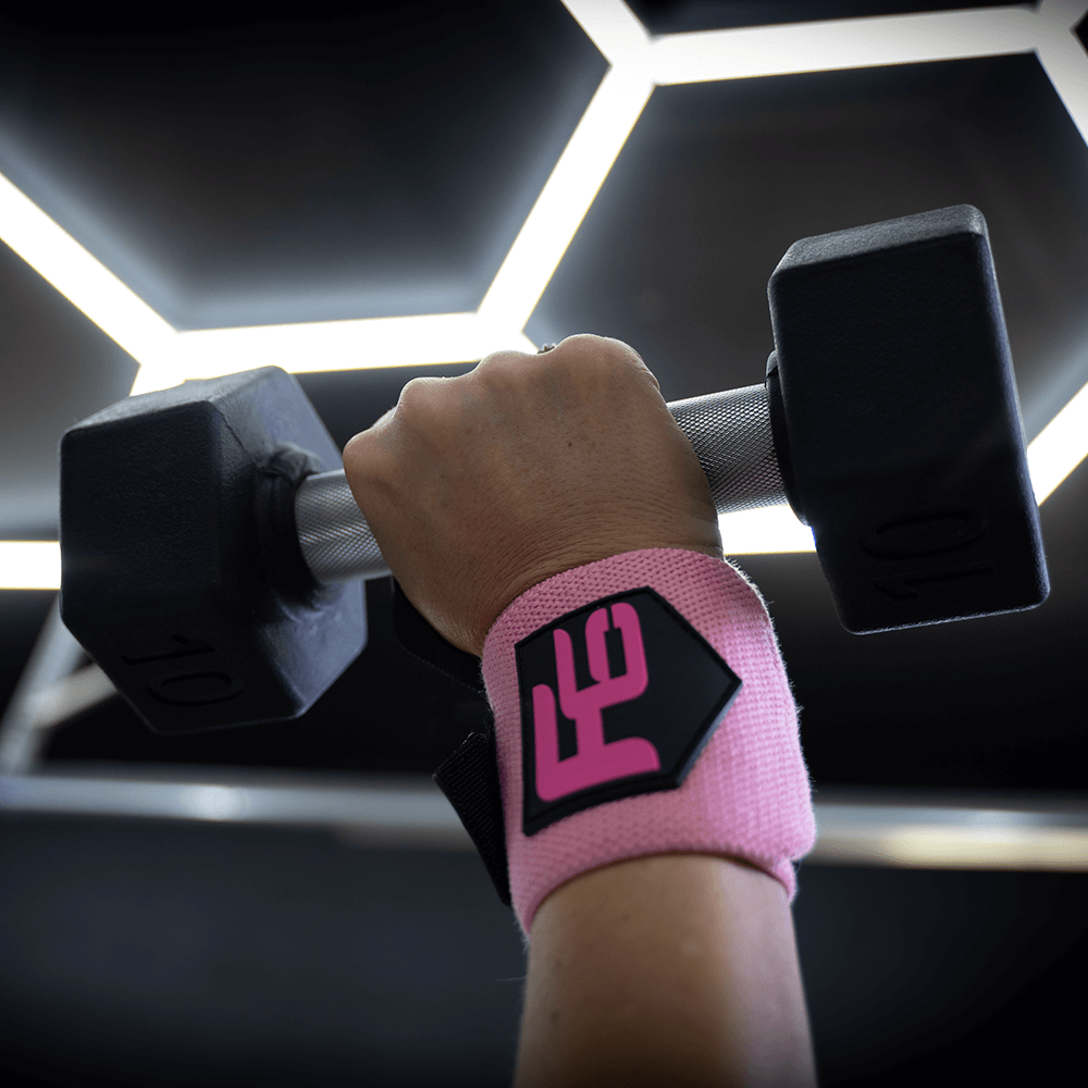 GYM WRIST WRAPS, WEIGHTLIFTING WRIST SUPPORT-PINK